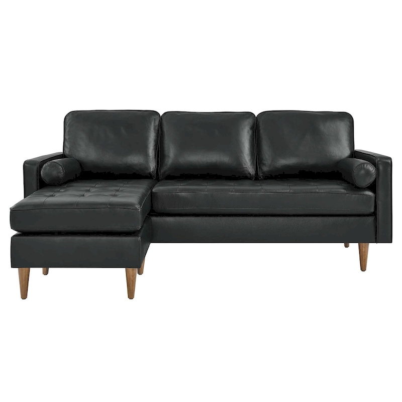 Valour 78 Leather Apartment Sectional Sofa