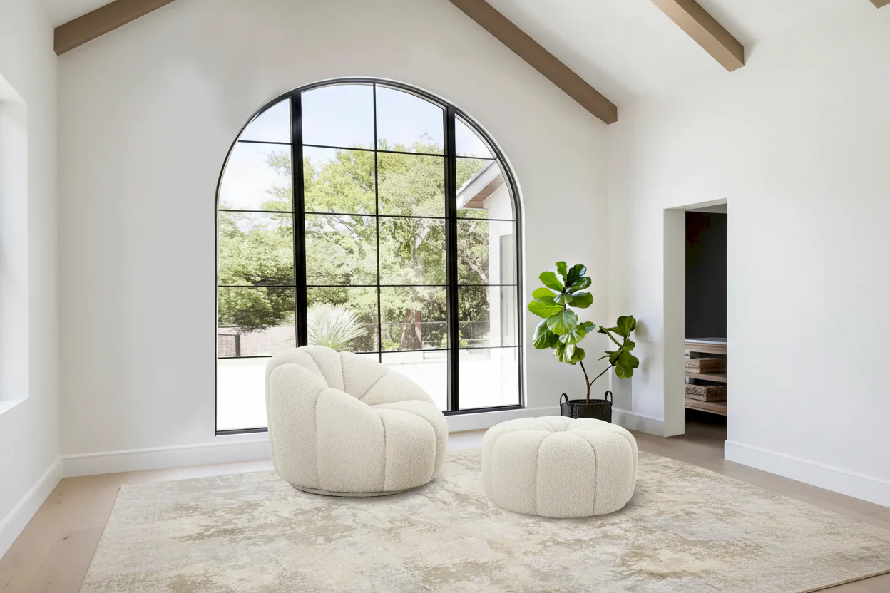 Boucle Ottoman, Cream