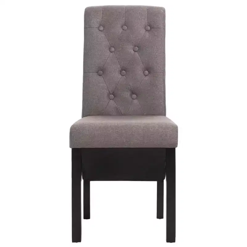 CLIHOME Modern style dining chair, solid wood leg soft cushion fabric kitchen chair(Set of 2)