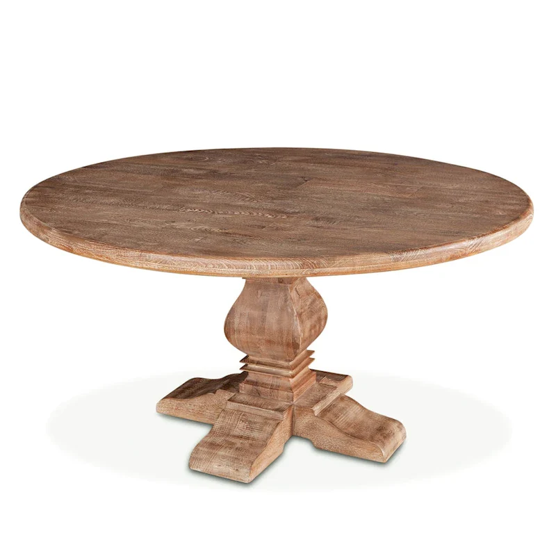 Round Mango Wood Dining Table