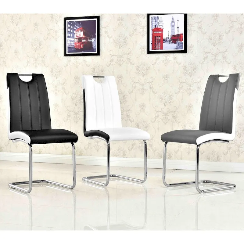 Best Master Furniture Two-tone Modern Side Chairs (Set of 2)