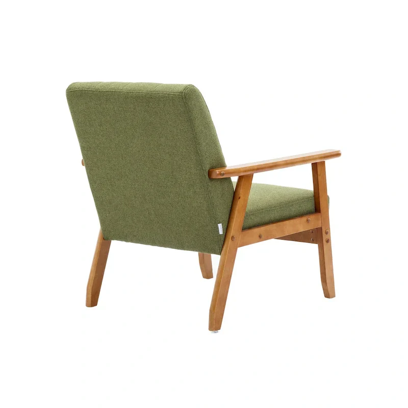 28.74 Tufted Accent Chair with Solid Wood Frame