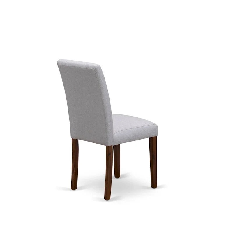 East West Furniture 5 Piece Dinette Set- a Round Dining Table and 4 Parson Dining Chairs, (Finish & Upholstered Option)