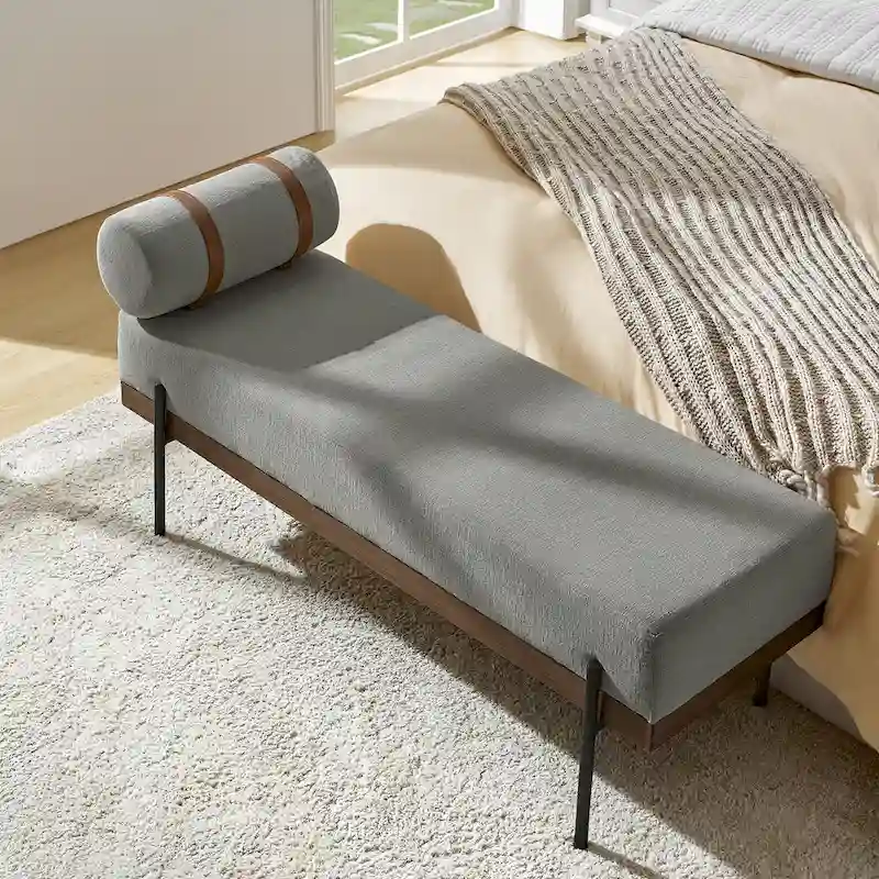 Damacio Entryway Bench with Removable Pillow
