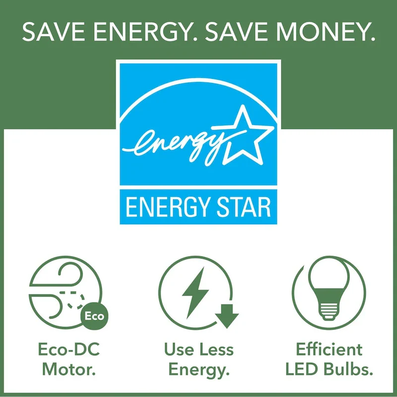 Hunter 60  Overton Damp Rated Ceiling Fan with LED Light Kit and Wall Control - Windmill, Transitional, Modern - ENERGY STAR