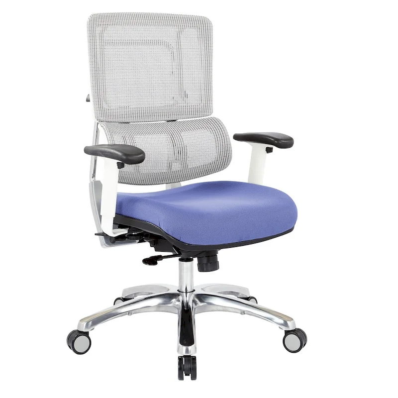 Breathable Mesh Chair with Custom Fabric Seat