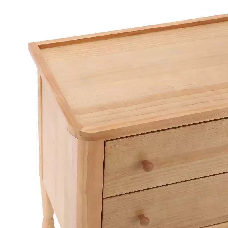 Modern Wooden 2-Drawer Nightstand with Tray Top