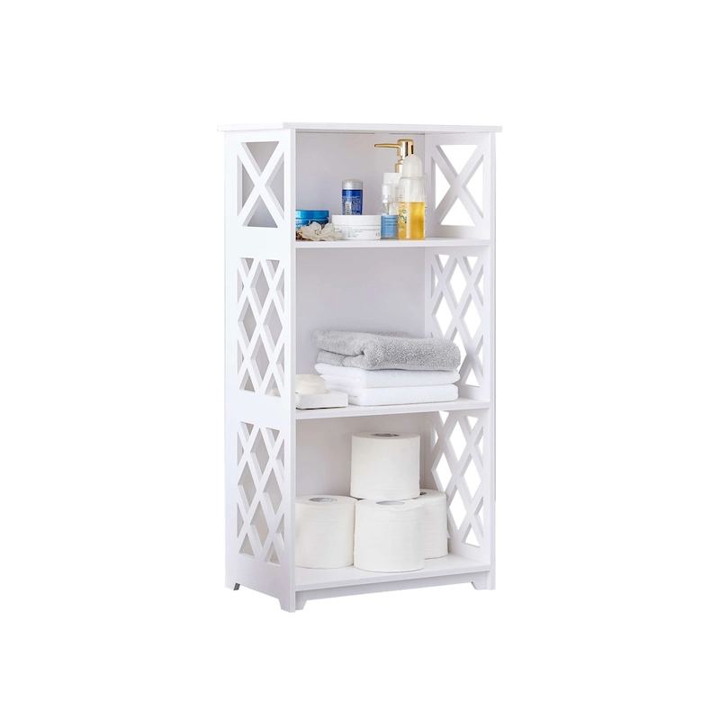 3 Tier Open Storage Shelves, for Bedroom, White