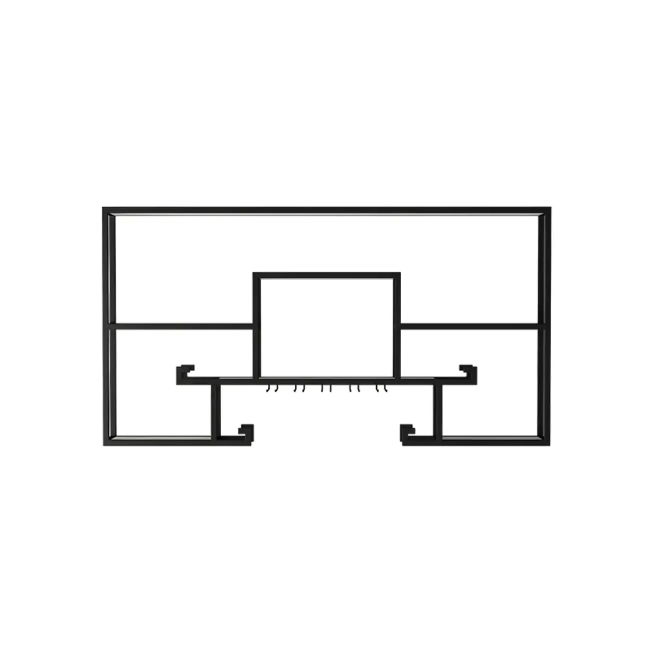 Multi-Shelf Metal Wall-Mounted Wine Bottle & Glass Rack