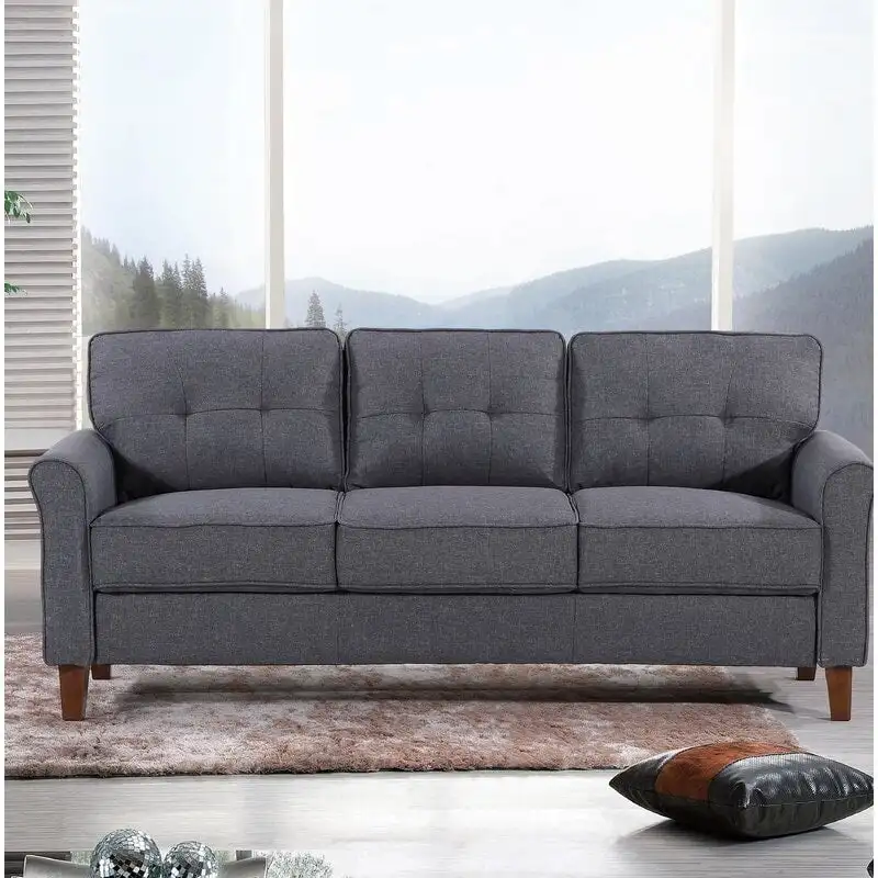 Kouchouk 78.7 Linen Flared Arm Sofa