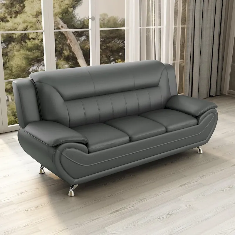 Sanuel 79.2 Faux Leather Pillow Top Arm Sofa