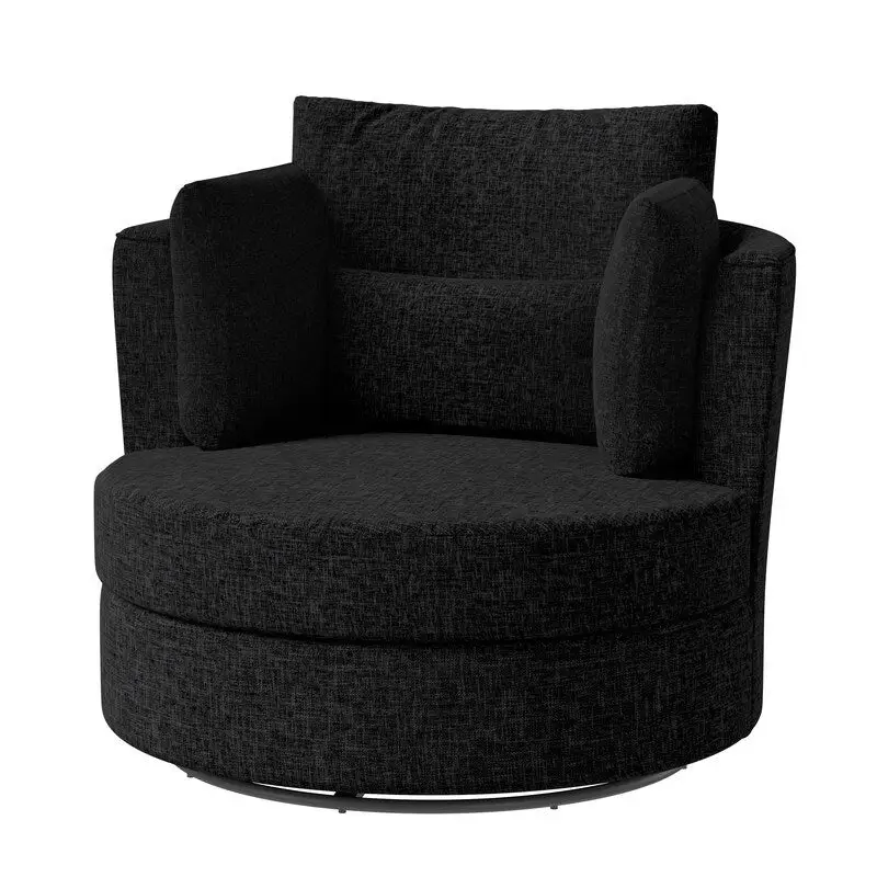 Chenille Swivel 34.7 Wide Soft Modern Upholstered Accent Chair