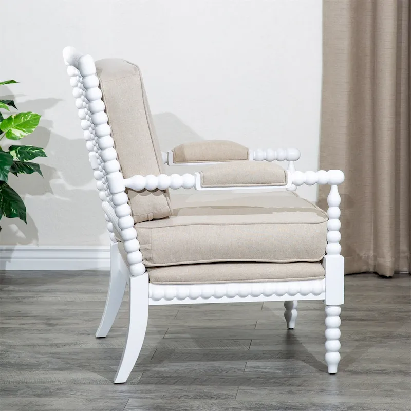 Spindle Fabric Arm Chair