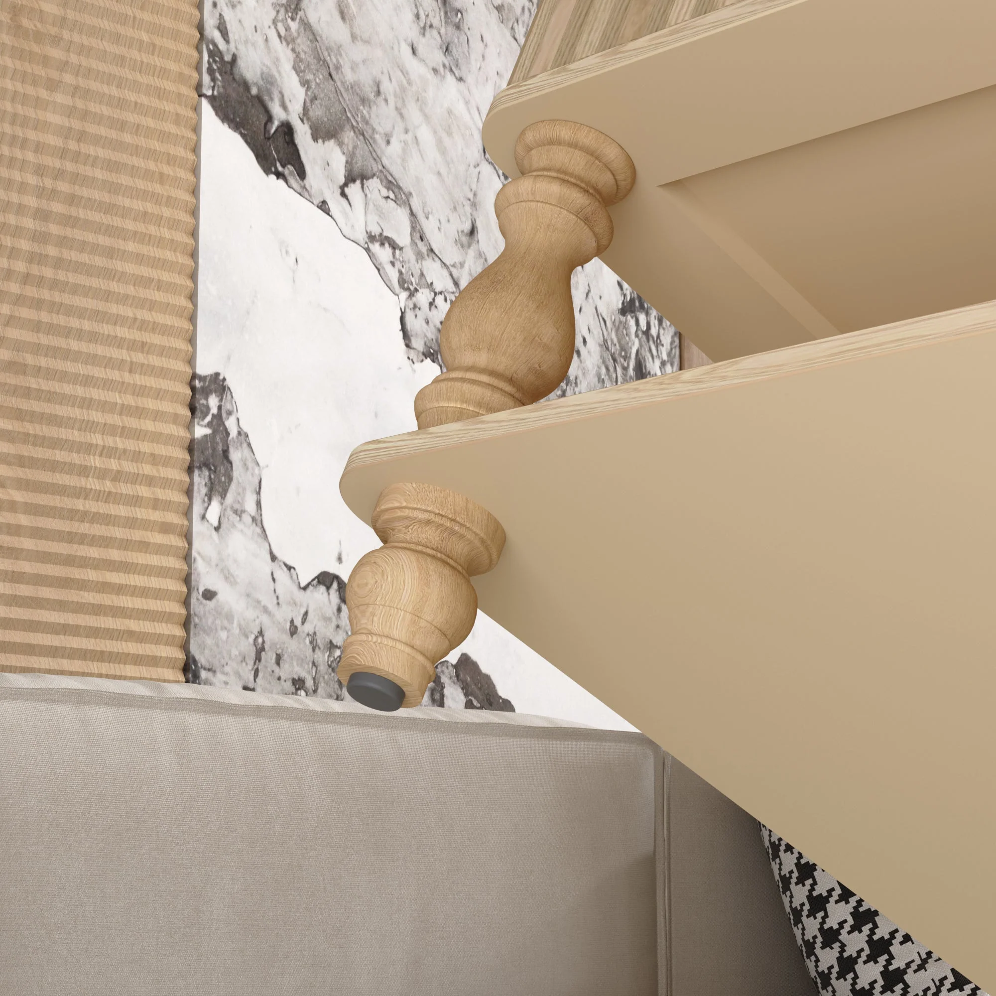 Walker Edison | Lift-Top Elevated Traditional Fluted Coffee Table