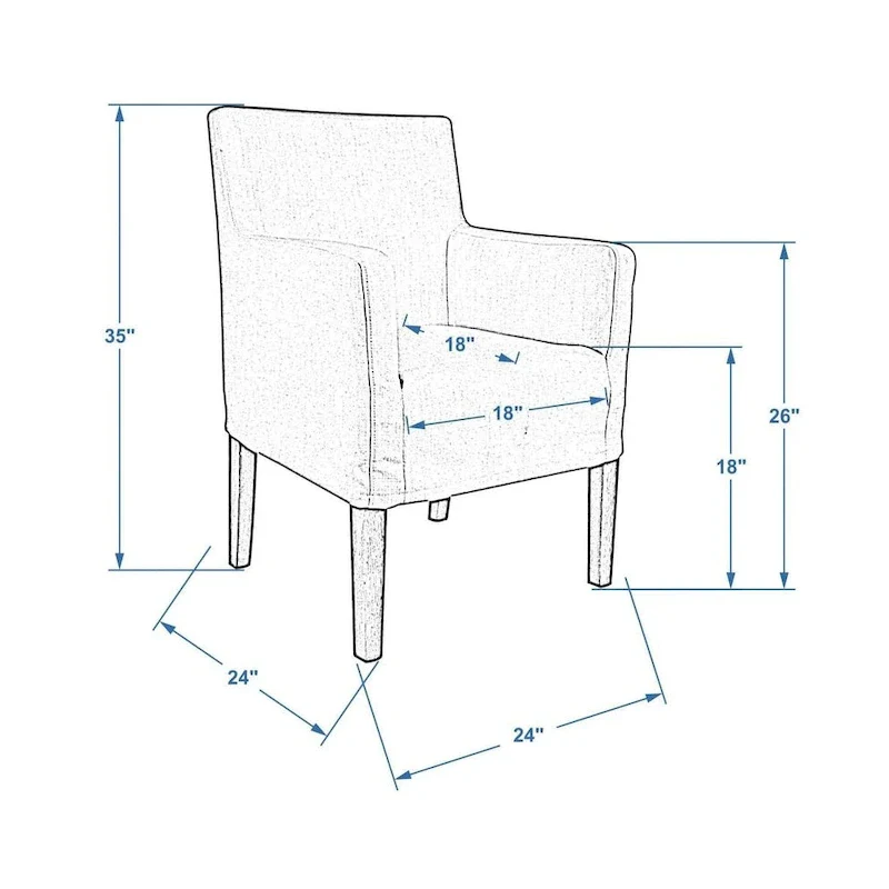 Cream Linen & Oak Wood Arm Chair by East at Main