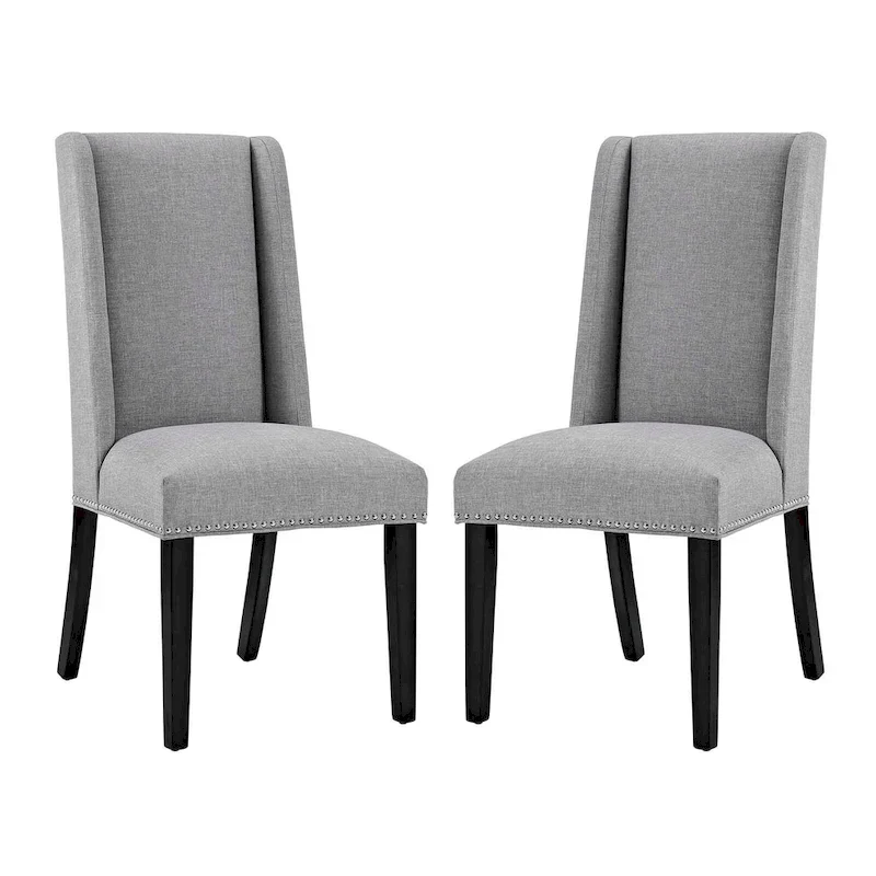 Fabric Upholstered Dining Chairs (Set of 2)