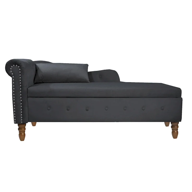 Velvet Chaise Lounge Indoor with Pillow