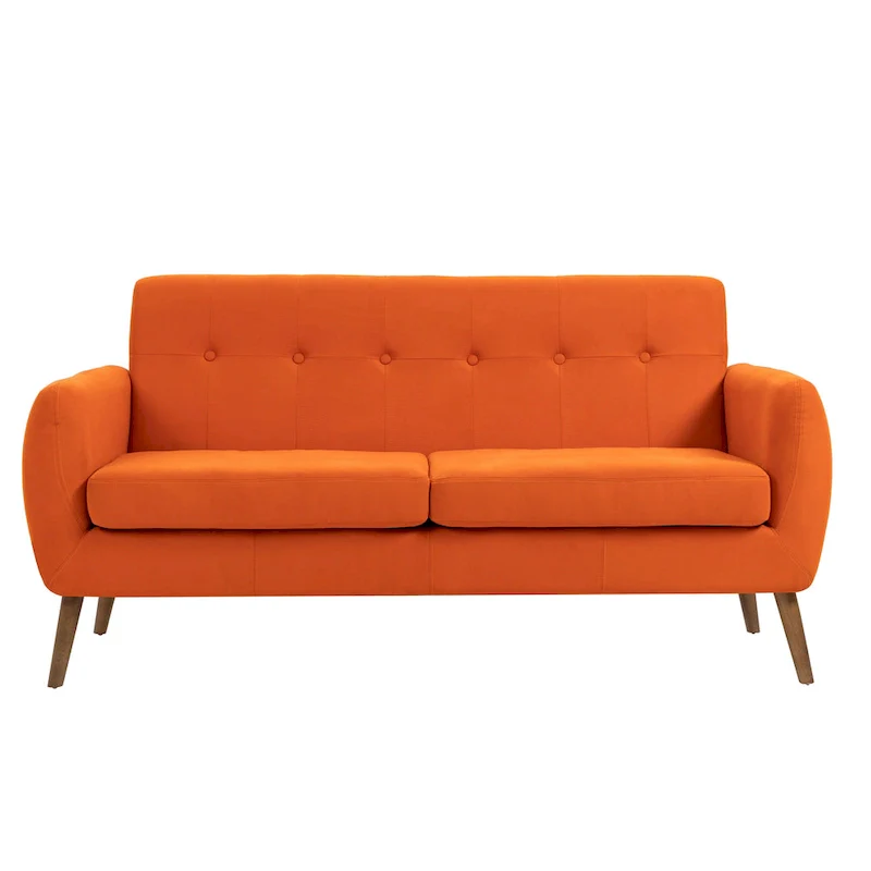 Two-Seater Sofa (Small), Fabric, Rubberwood