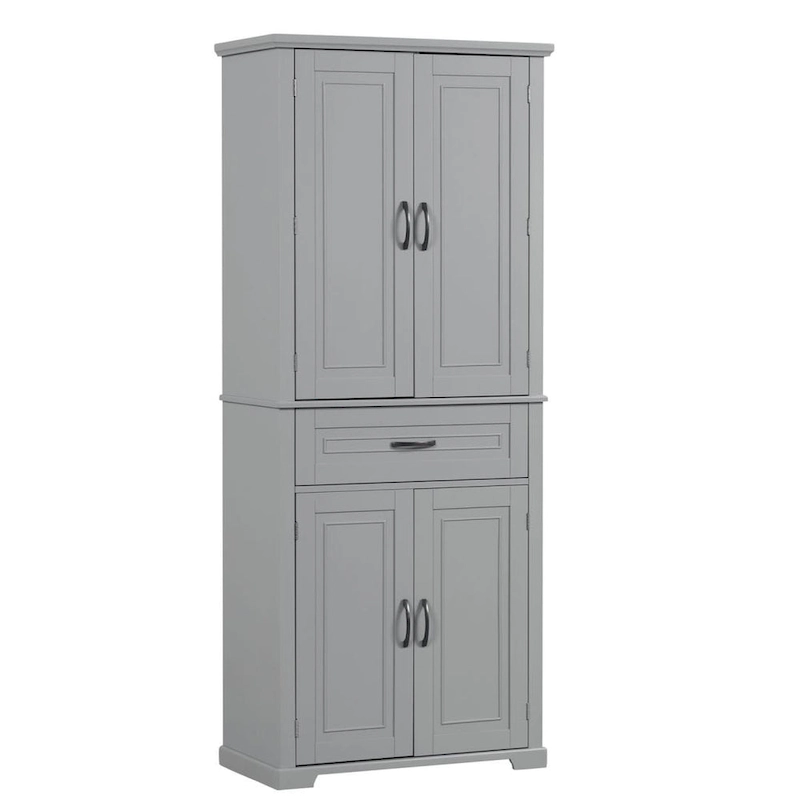 Bathroom Storage Cabinet with Doors and Drawer Multiple Storage Space Adjustable Shelf