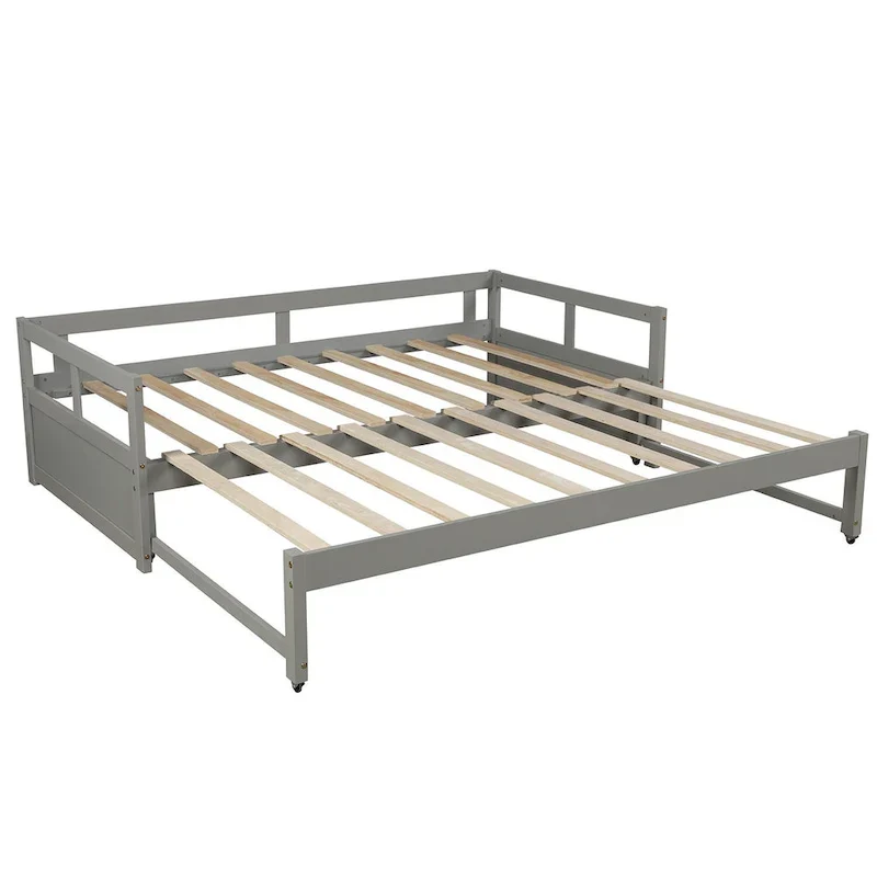 Grey Pine Twin Daybed with Trundle