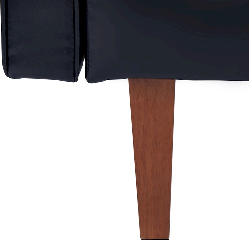 Convertible Sofa Bed Adjustable Fabric Couch Sleeper Modern Recliner Reversible Loveseat Folding Daybed Guest Bed with 2 Pillows