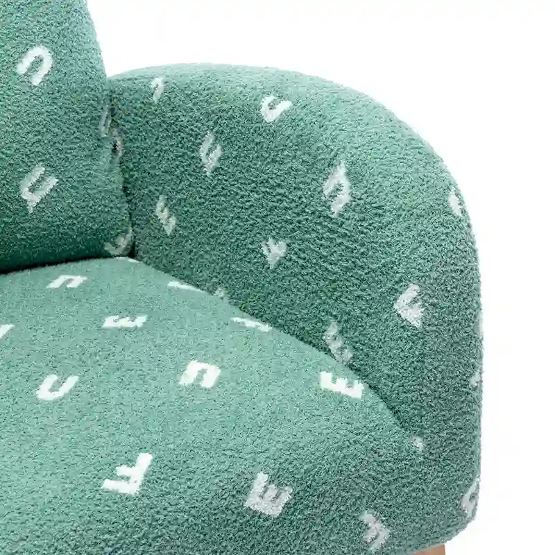 26.8 Upholstered High Back Rocking Chair with Side Pocket