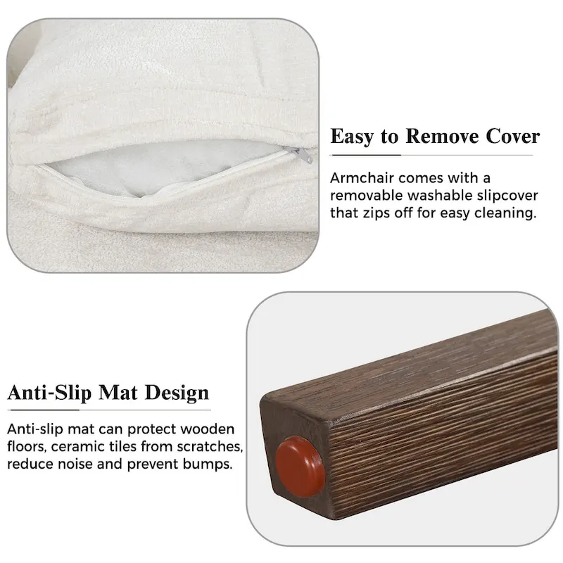 Roundhill Furniture Kelly Mid-Century Modern Velvet Accent Armchair