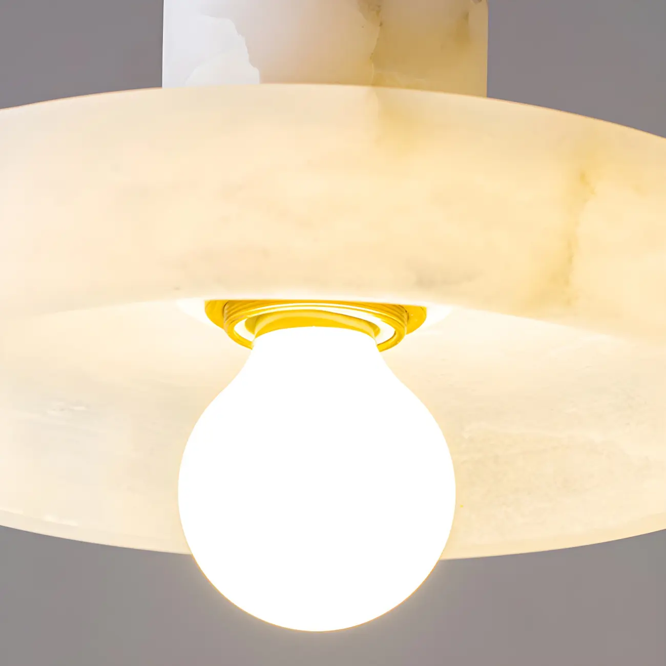 Modern Pendant Chandelier with White Agate Shade