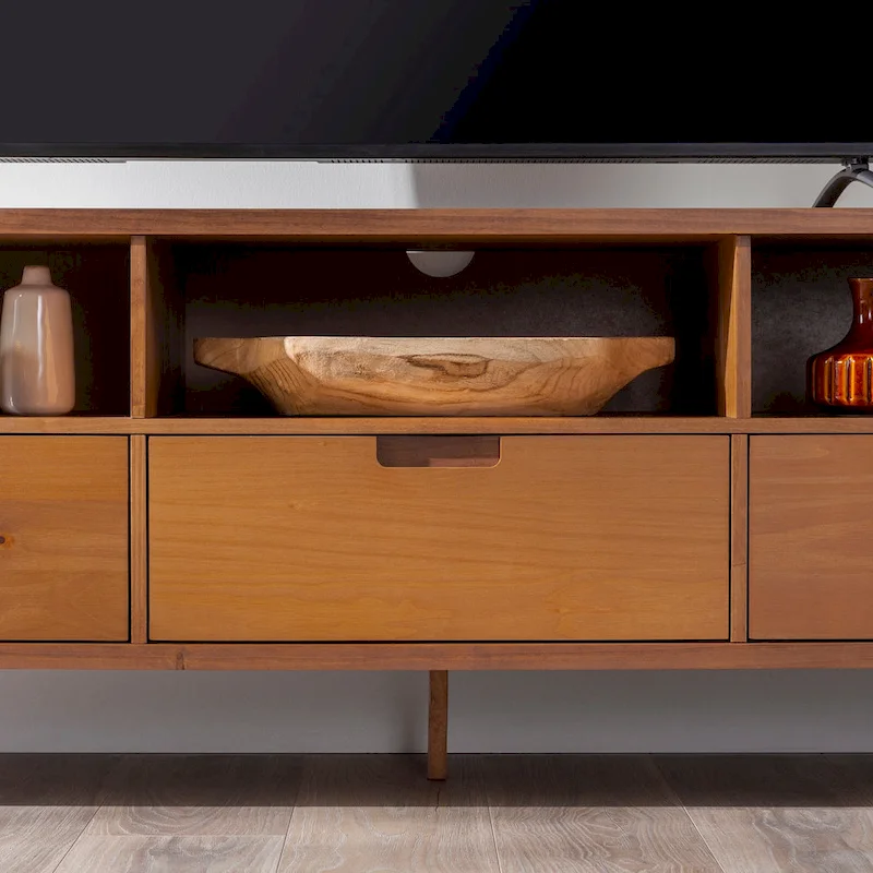 Middlebrook Alby 70-inch Mid-Century Solid Wood TV Stand