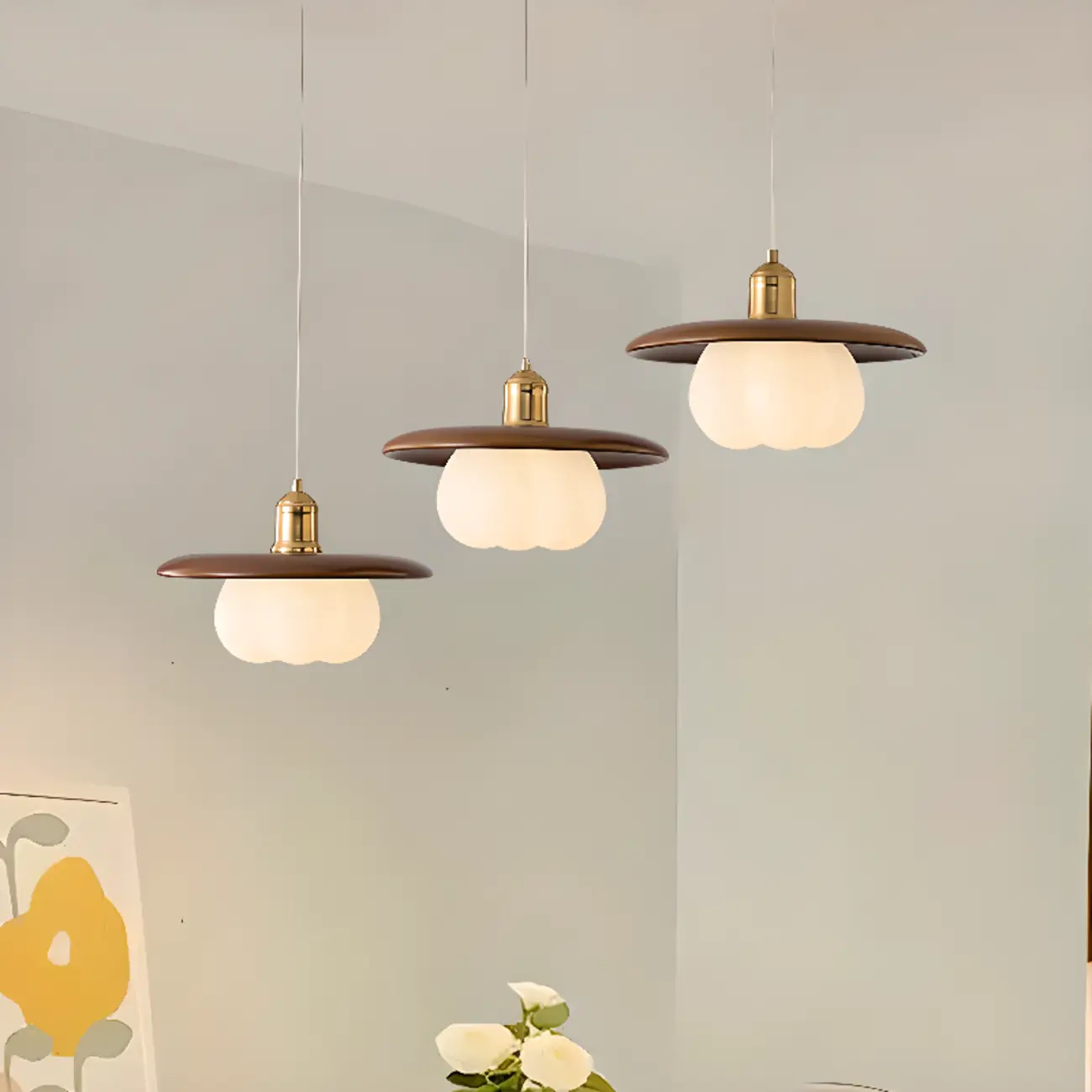 Geometric Dimmable 3-Light Acrylic LED Pendant Light Fixture
