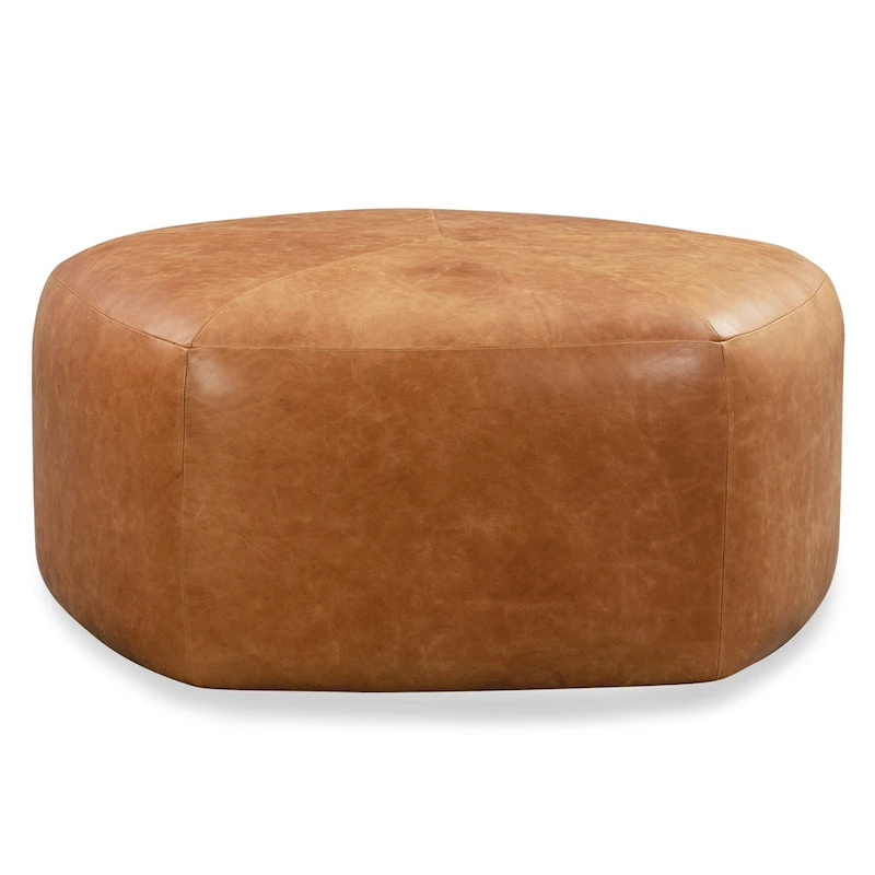 Poly & Bark Porto Ottoman - Full Grain Genuine Italian Leather