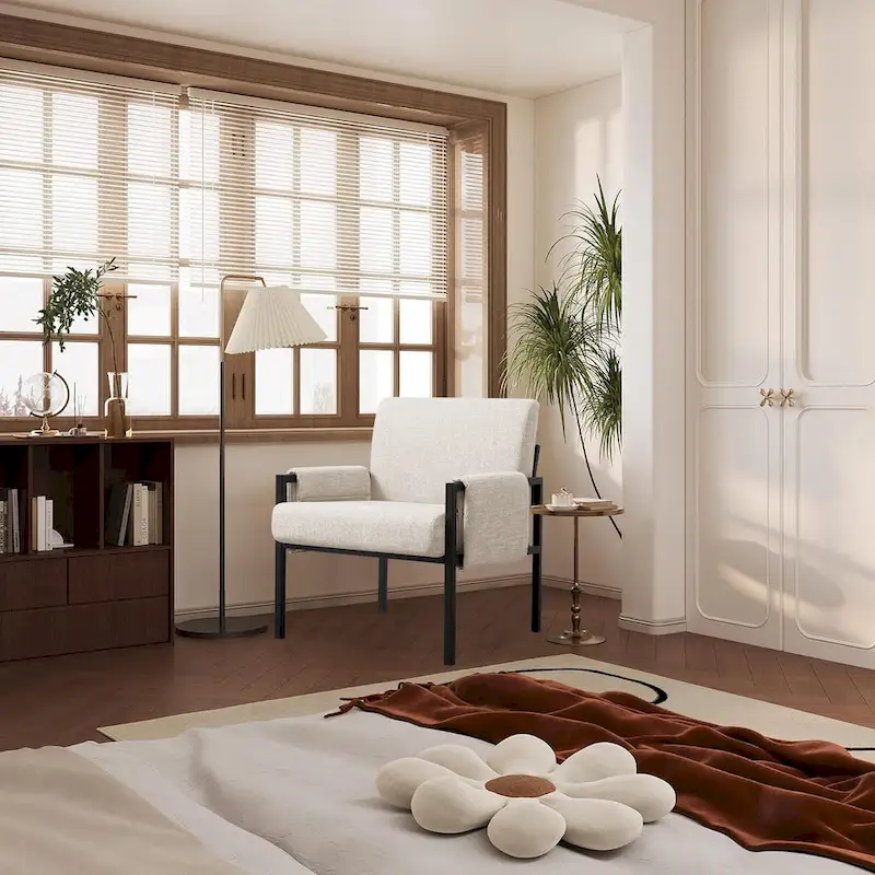 Subrtex Upholstered Accent Chair with Metal Frame Armchair