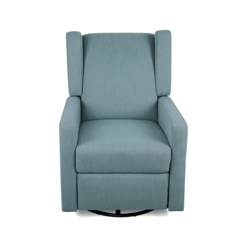 Hounker Contemporary Upholstered Swivel Recliner by Christopher Knight Home