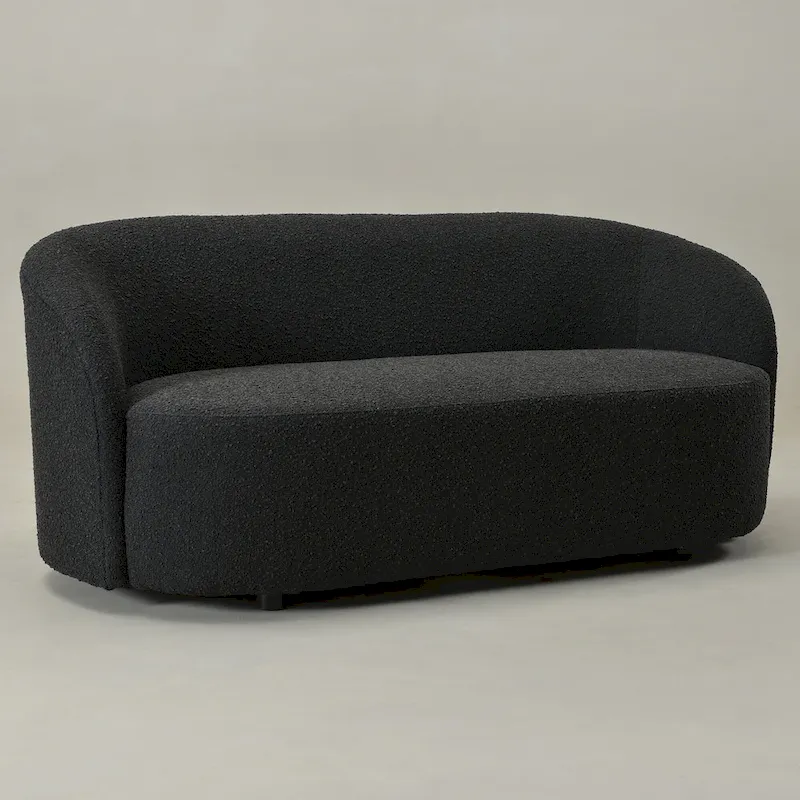 KINWELL Sherpa Upholstered Loveseat Boucle Sofa Couch, 68W