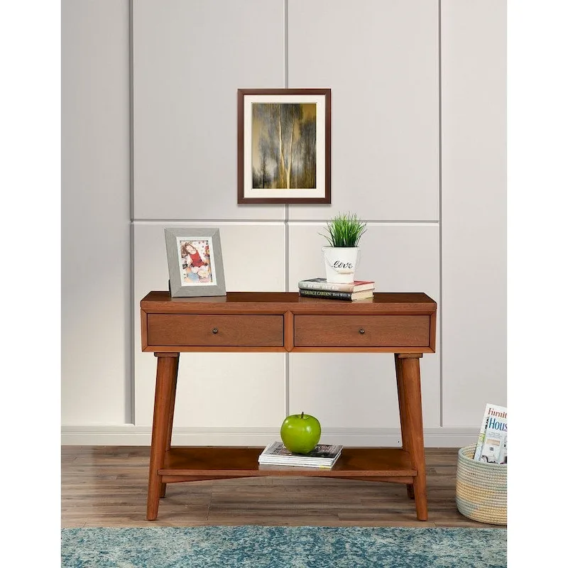 Flynn Mid Century  Console Table with 2 Drawers