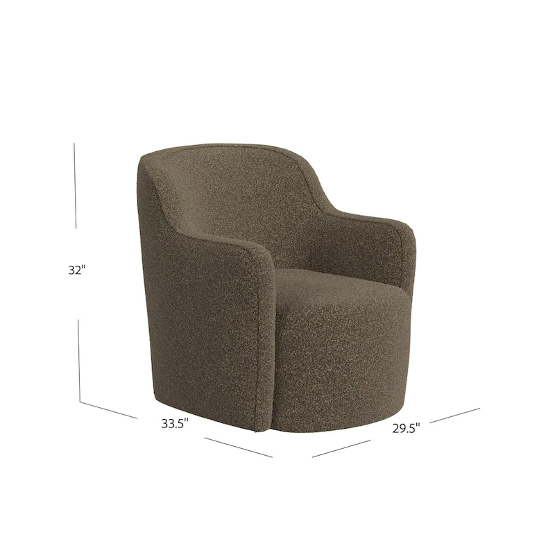HomePop Upholstered Swivel Accent Chair