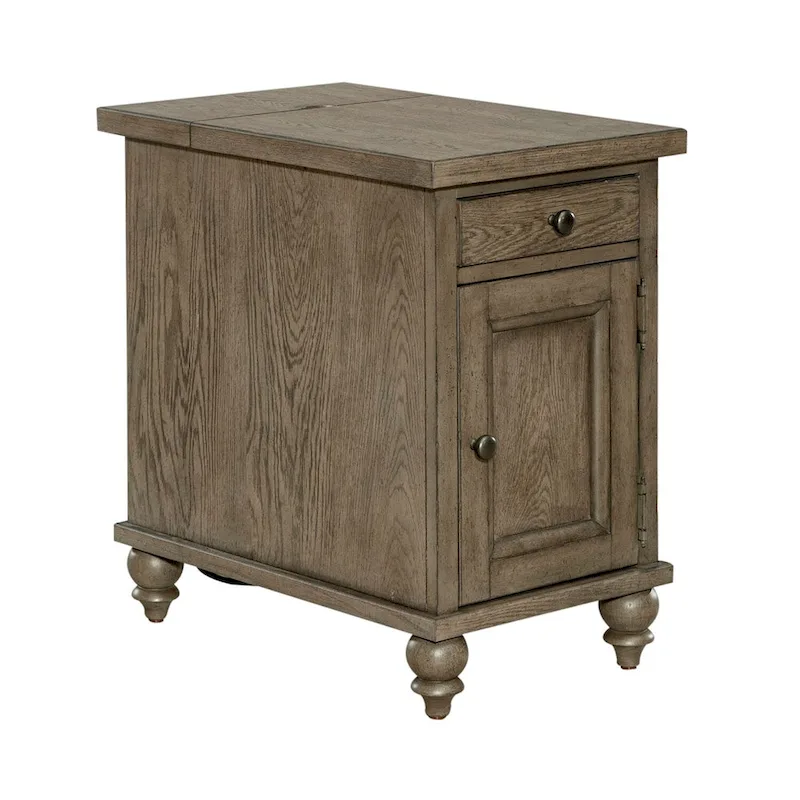 Americana Farmhouse Dusty Taupe Chairside Table