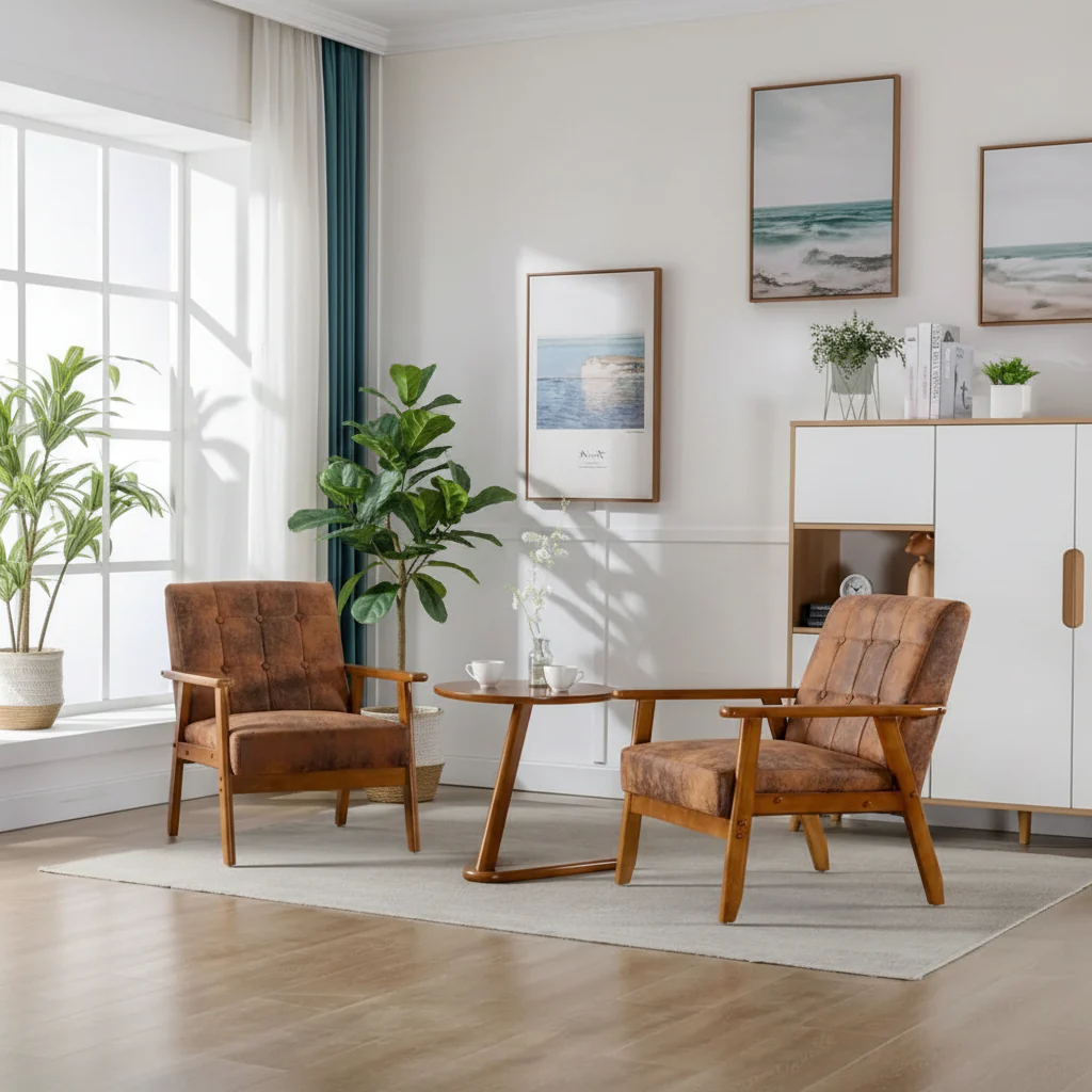 Accent Chairs Set of 2 with Side Table Arm Chair for Living Room Bedroom Office - 30.71H*25.39W *27.95D