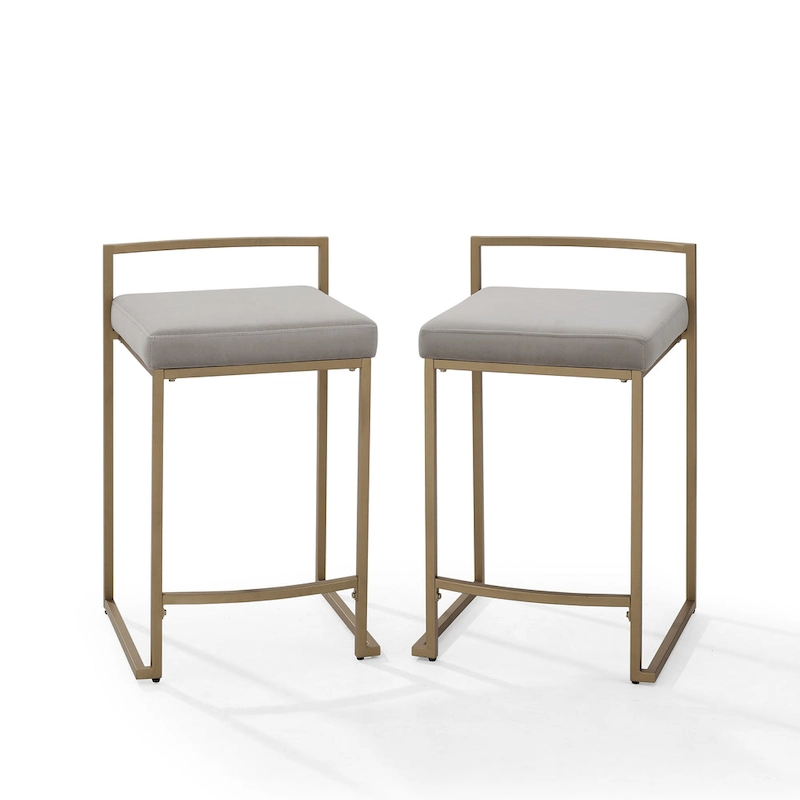 Crosley Harlowe 2Pc Counter Stool Set - 18.75d x 17.5W x 28h