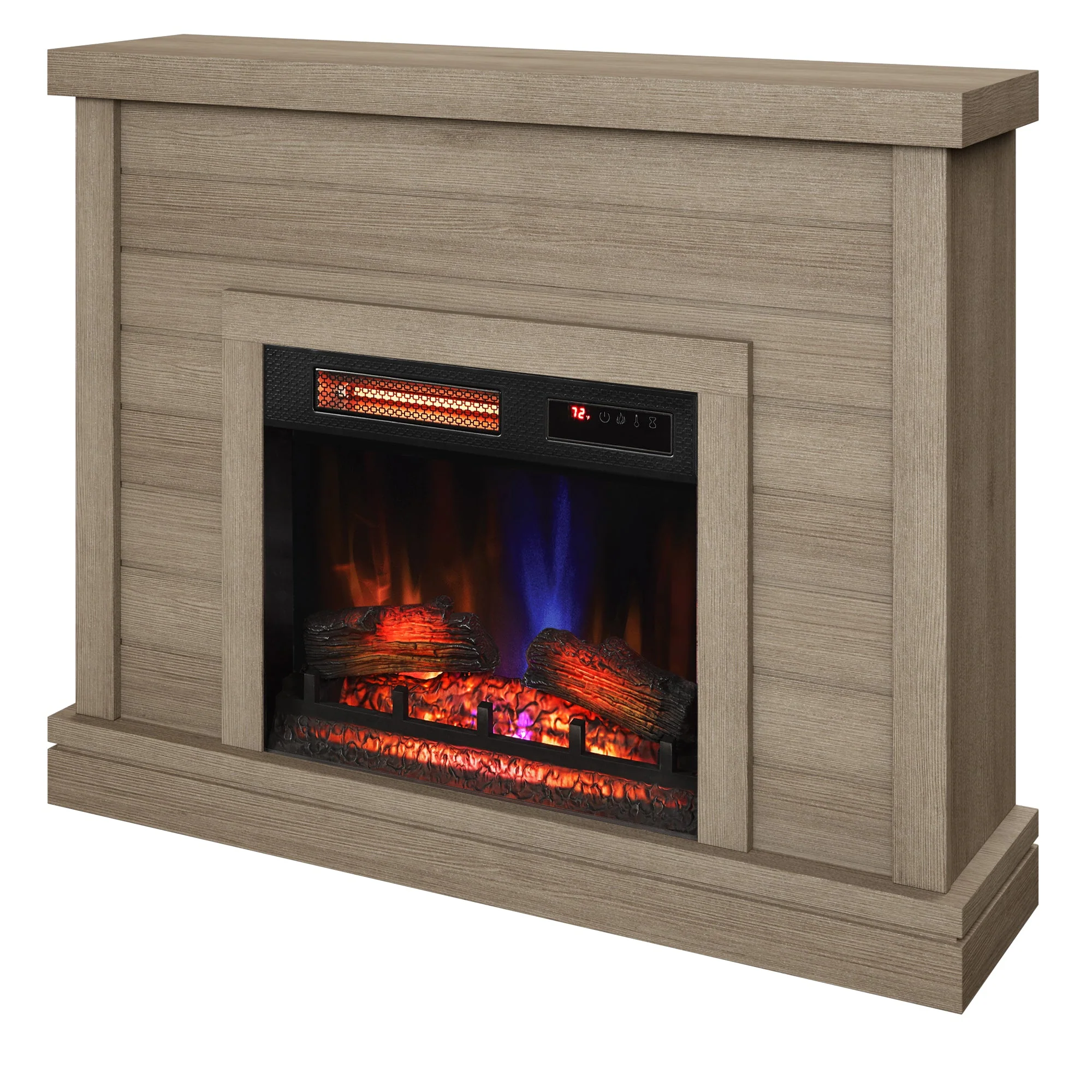 duraflame? Electric Fireplace Shiplap Wall Mantel