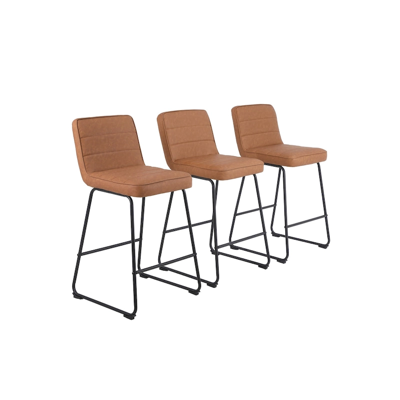 Lakeview Upholstered Modern Barstools Set of 3