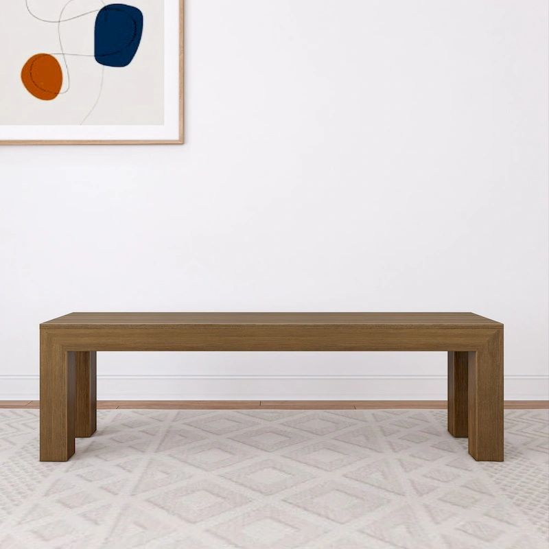 Plank and Beam Solid Wood Modern Dining Bench - 61