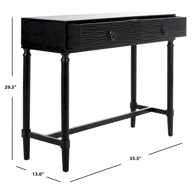 SAFAVIEH Barbra 2-Drawer Console Table - 35.5 W x 13 L x 29.5 H - 36Wx13Dx30H