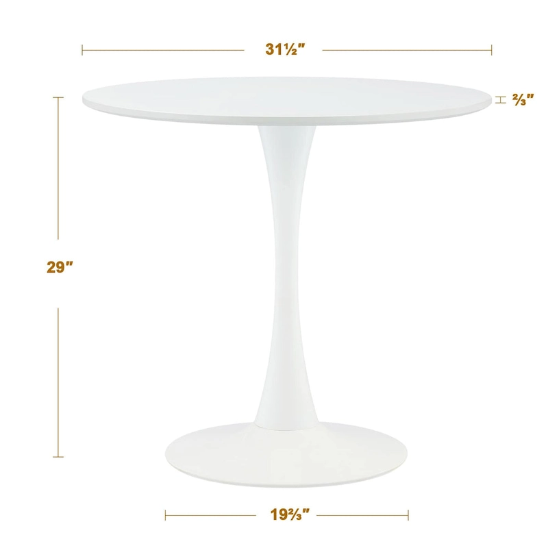 Mid-Century Modern Round Tulip Dining Table