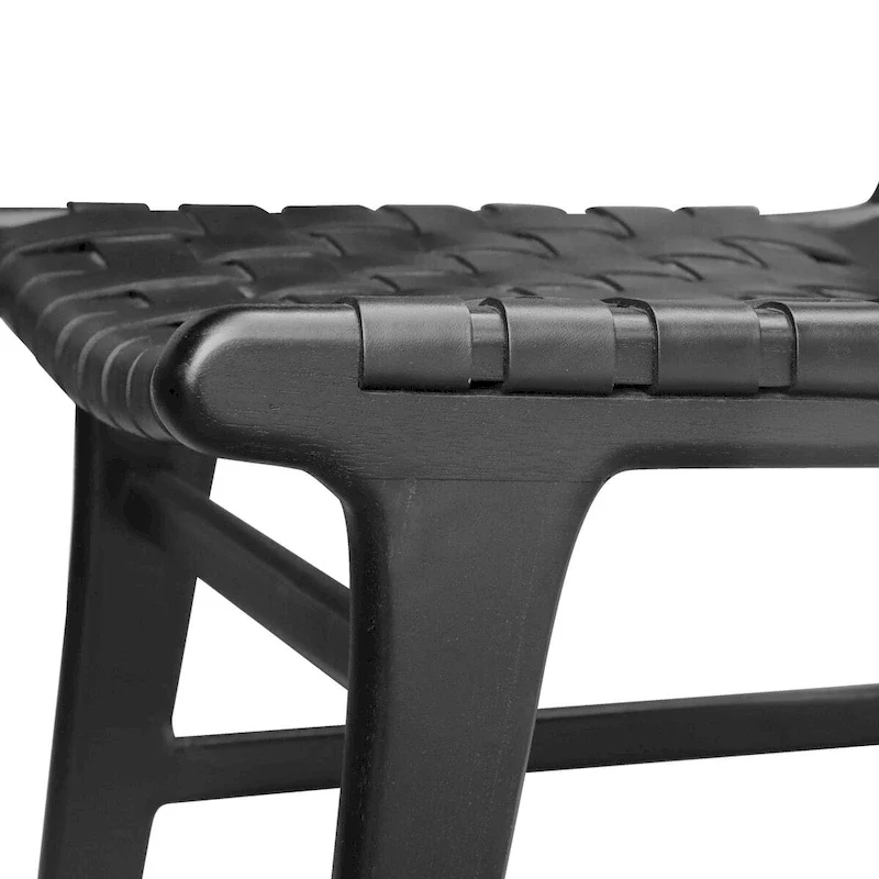 Banda Teak & Leather Dining Chair - Solid Teak Wood Frame