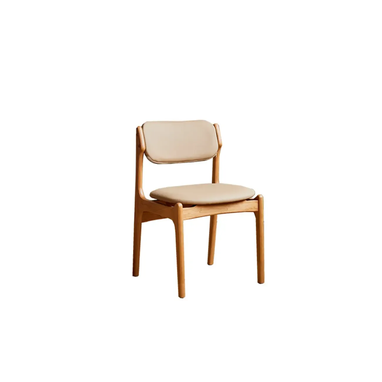 Modern Armless Faux Leather Dining Side Chair