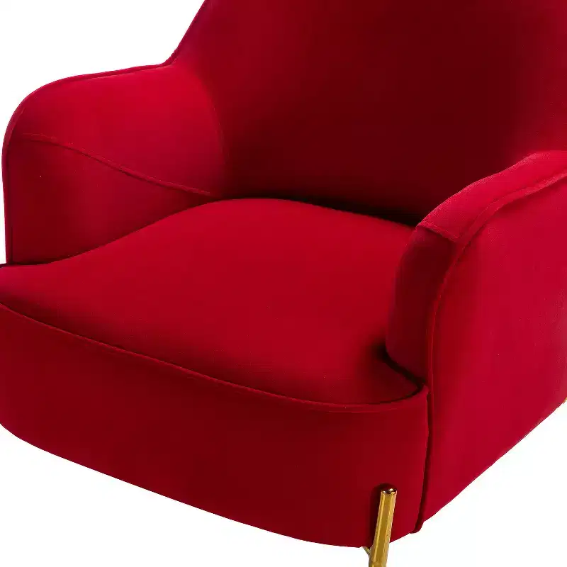 Odo Velvet Accent Comfy Living Room Arm Chair Upholstered Padded Seat Set of 2 | Karat Home
