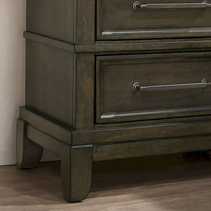 Furniture of America Evva Traditional Grey 3-Piece Panel Bedroom Set