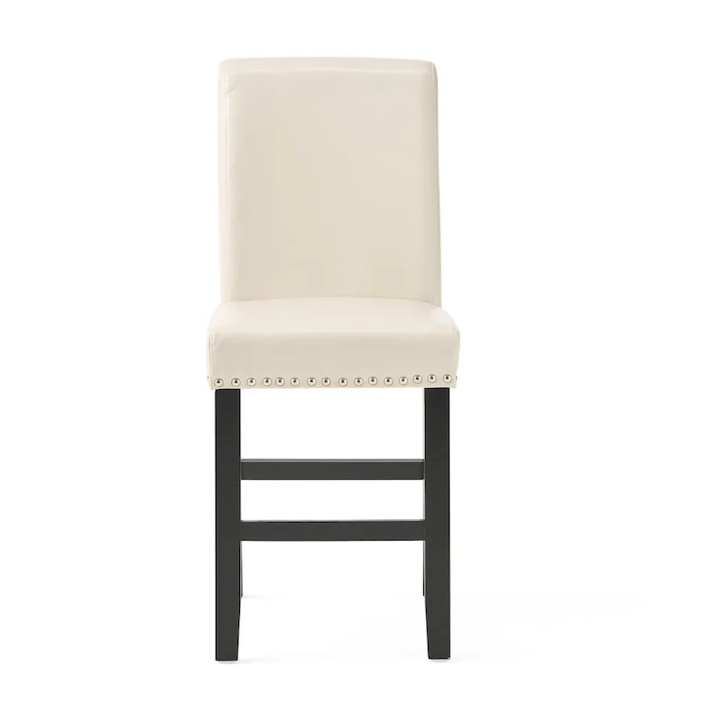 Lisette 41-inch Leather Counter Stool (Set of 2) by Christopher Knight Home