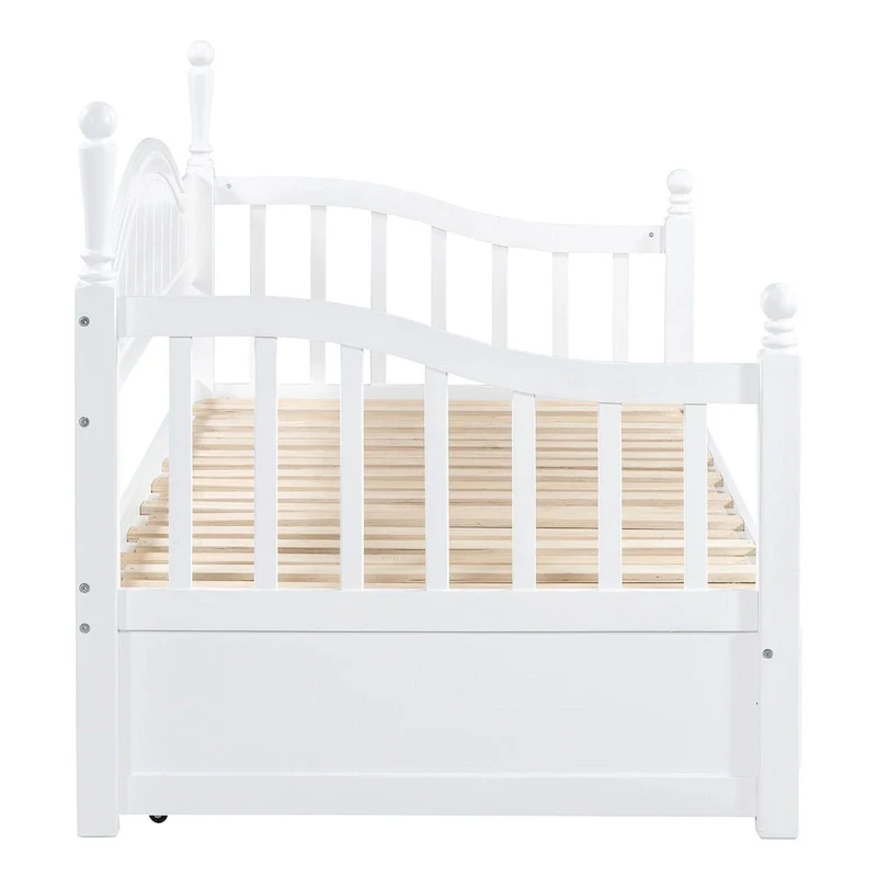 Twin Wooden Daybed with 2 Drawers & Trundle